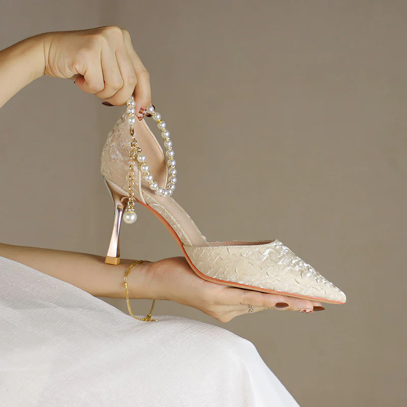 Women¡¯s Am¨¦lie Minimalist Buckle Strap Pointed-Toe High Heels ¨C Slim Stiletto Office & Evening Shoes