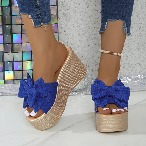 Bootara Women¡¯s BowBella Platform Wedge Sandals ¨C Chunky Flatform Summer Shoes