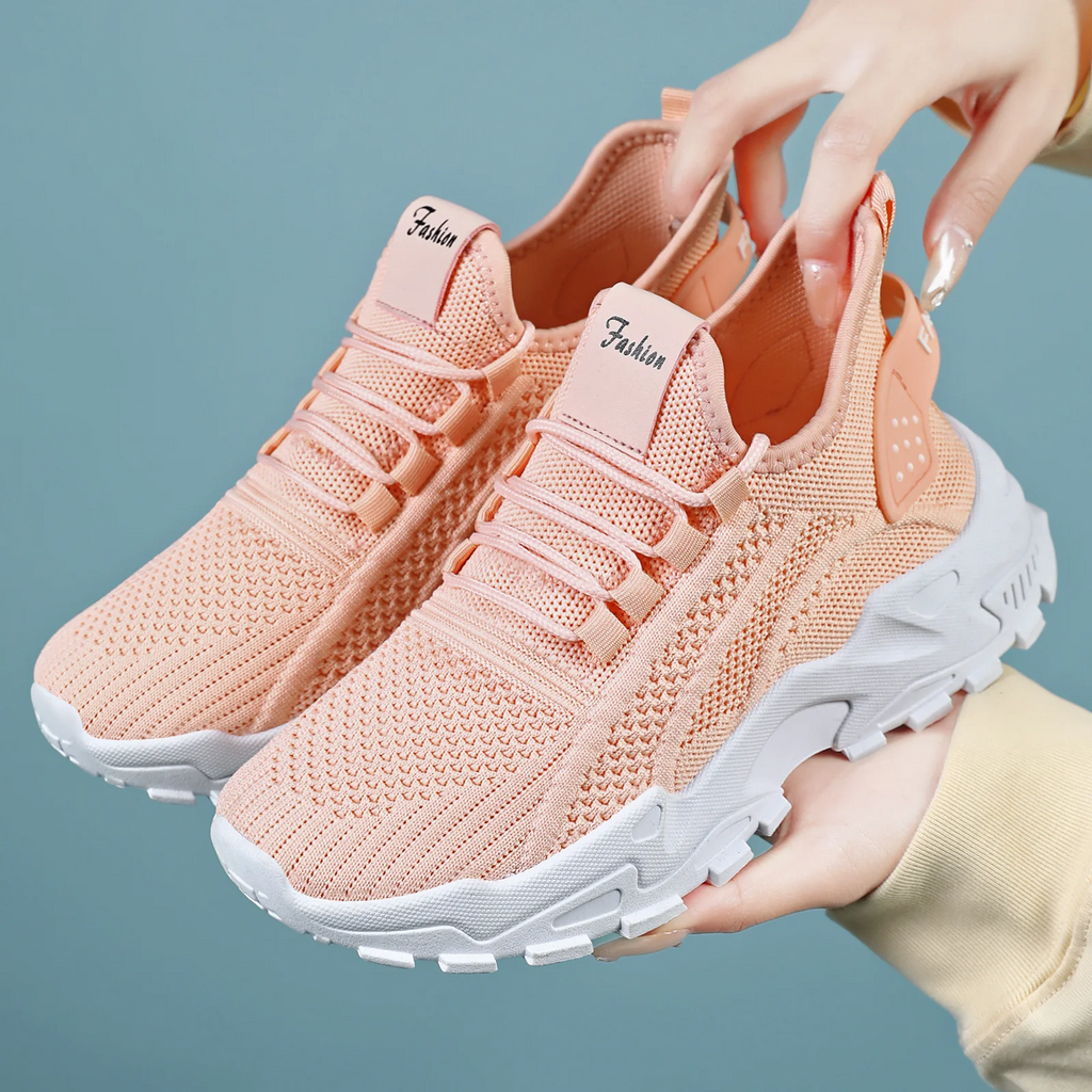Women¡¯s AirWeave Sneakers ¨C Breathable Mesh Lightweight Flat Shoes
