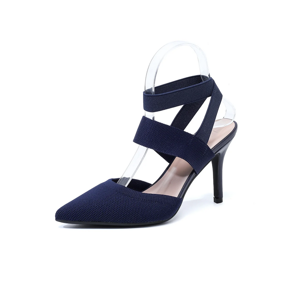 Women¡¯s Amara Fabric Ankle-Strap Stiletto Pumps ¨C Pointed-Toe Hollow Side Elegant Heels