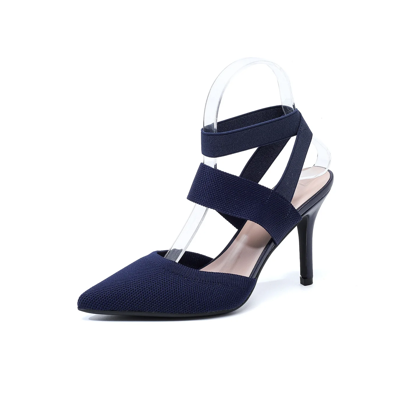 Women¡¯s Amara Fabric Ankle-Strap Stiletto Pumps ¨C Pointed-Toe Hollow Side Elegant Heels