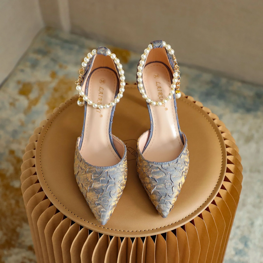 Women¡¯s Am¨¦lie Minimalist Buckle Strap Pointed-Toe High Heels ¨C Slim Stiletto Office & Evening Shoes