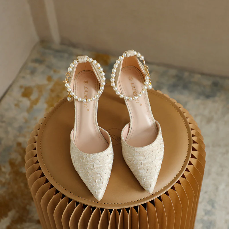 Women¡¯s Am¨¦lie Minimalist Buckle Strap Pointed-Toe High Heels ¨C Slim Stiletto Office & Evening Shoes