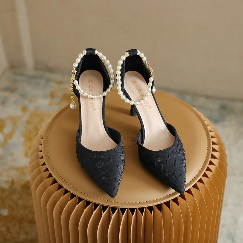 Women¡¯s Am¨¦lie Minimalist Buckle Strap Pointed-Toe High Heels ¨C Slim Stiletto Office & Evening Shoes